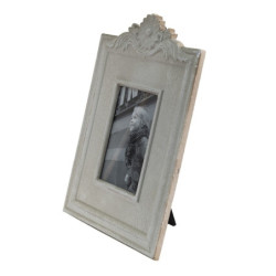 Krémový antik fotorámeček s popraskanou strukturou - 27*2*36 cm / 13*17 cm