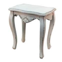 Bílý antik odkládací stolek Frischie - 52*35*58 cm