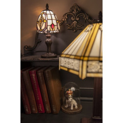 Malá stolní lampa Tiffany Miesla - Ø 13*23 cm E14/max 1*25W