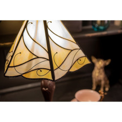 Béžová stolní lampa Tiffany Rio - Ø 31*43 cm E27/max 1*40W