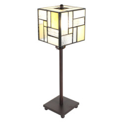 Stolní lampa Tiffany Cubio - 13*13*18 cm E14/max 1*25W