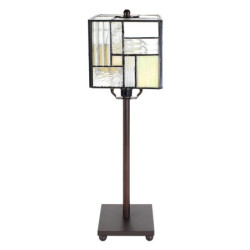 Stolní lampa Tiffany Cubio - 13*13*18 cm E14/max 1*25W