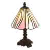 Béžovo-růžová stolní lampa Tiffany Tasia - Ø 20*34 cm E14/max 1*25W