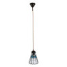 Závěsná Tiffany lampa modré detaily BlueRhom - Ø 15*115 cm E14/max 1*25W