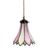 Závěsná lampa Tiffany Folwia pink - Ø 15*115 cm E14/max 1*25W