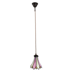 Závěsná lampa Tiffany Folwia pink - Ø 15*115 cm E14/max 1*25W