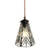 Závěsná Tiffany lampa modré kamínky BlueEye - Ø 15*115 cm E14/max 1*25W