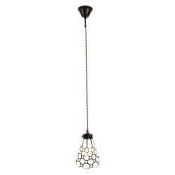 Závěsná Tiffany lampa kamínky TransparentEye - Ø 15*115 cm E14/max 1*25W
