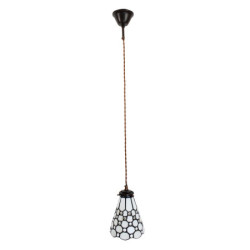 Závěsná Tiffany lampa kamínky TransparentEye - Ø 15*115 cm E14/max 1*25W