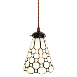 Závěsná Tiffany lampa kamínky TransparentEye - Ø 15*115 cm E14/max 1*25W