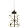 Bílá závěsná tiffany lampa Joanne - Ø 15*115 cm E14/max 1*25W