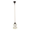 Bílá závěsná tiffany lampa Joanne - Ø 15*115 cm E14/max 1*25W