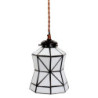 Bílá závěsná tiffany lampa Joanne - Ø 15*115 cm E14/max 1*25W