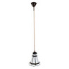 Stropní Tiffany lampa hnědé pruhy BrownLine - Ø 15*115 cm E14/max 1*25W