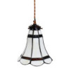 Stropní Tiffany lampa hnědé pruhy BrownLine - Ø 15*115 cm E14/max 1*25W