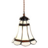 Stropní Tiffany lampa hnědé pruhy BrownLine - Ø 15*115 cm E14/max 1*25W