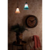 Modrá závěsná Tiffany lampa červené pruhy RedLine - Ø 15*115 cm E14/max 1*25W