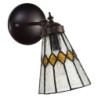 Nástěnná Tiffany lampa žluté detaily YelloRhom - 17*12*23 cm E14/max 1*40W
