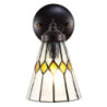 Nástěnná Tiffany lampa žluté detaily YelloRhom - 17*12*23 cm E14/max 1*40W