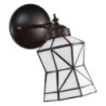 Bílá nástěnná tiffany lampa Joanne - 17*12*23 cm E14/max 1*40W