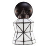 Bílá nástěnná tiffany lampa Joanne - 17*12*23 cm E14/max 1*40W