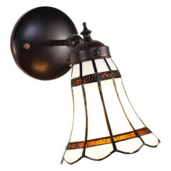 Nástěnná lampa Tiffany s bílým stínidlem BrownLine - 17*12*23 cm E14/max 1*40W