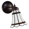 Nástěnná lampa Tiffany s bílým stínidlem BrownLine - 17*12*23 cm E14/max 1*40W