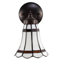 Nástěnná lampa Tiffany s bílým stínidlem BrownLine - 17*12*23 cm E14/max 1*40W