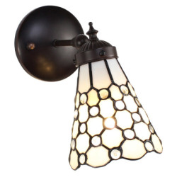 Nástěnná Tiffany lampa kamínky TransparentEye - 17*12*23 cm E14/max 1*40W