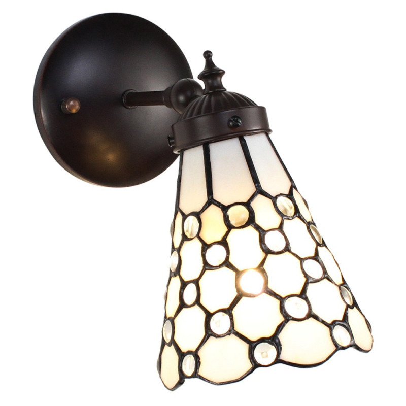 Nástěnná Tiffany lampa kamínky TransparentEye - 17*12*23 cm E14/max 1*40W
