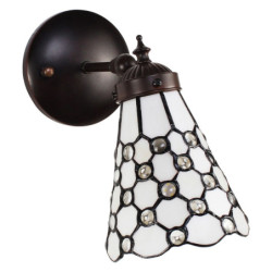 Nástěnná Tiffany lampa kamínky TransparentEye - 17*12*23 cm E14/max 1*40W