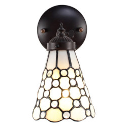 Nástěnná Tiffany lampa kamínky TransparentEye - 17*12*23 cm E14/max 1*40W