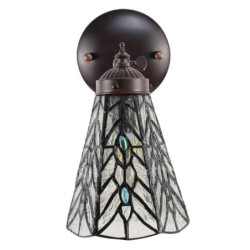 Nástěnná lampa Tiffany Venne grey - 17*12*23 cm E14/max 1*40W