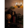 Nástěnná Tiffany lampa 2 stínidla žluté detaily YelloRhom - 30*23*23 cm E14/max 2*25W