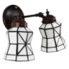 Nástěnná lampa Tiffany s bílými stínidly Joanne - 30*23*23 cm E14/max 2*25W