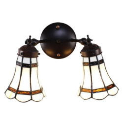Nástěnná lampa Tiffany s bílými stínidly BrownLine - 30*23*23 cm E14/max 2*25W