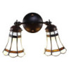 Nástěnná lampa Tiffany s bílými stínidly BrownLine - 30*23*23 cm E14/max 2*25W