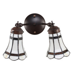 Nástěnná lampa Tiffany s bílými stínidly BrownLine - 30*23*23 cm E14/max 2*25W