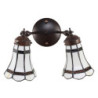 Nástěnná lampa Tiffany s bílými stínidly BrownLine - 30*23*23 cm E14/max 2*25W