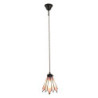 Závěsná lampa Tiffany Flowerbell pink - 18*15*115 cm E14/max 1*25W