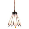 Závěsná lampa Tiffany Flowerbell pink - 18*15*115 cm E14/max 1*25W