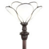 Bílá stojací Tiffany lampa ve tvaru květu Flower white - Ø 31*183 cm E27/max 1*40W