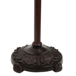 Bílá stojací Tiffany lampa ve tvaru květu Flower white - Ø 31*183 cm E27/max 1*40W