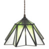 Zelený závěsný Tiffany lustr ve tvaru květu Hiede - Ø 31*107 cm E27/max 1*40W