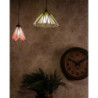 Zelený závěsný Tiffany lustr ve tvaru květu Hiede - Ø 31*107 cm E27/max 1*40W