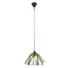 Zelený závěsný Tiffany lustr ve tvaru květu Hiede - Ø 31*107 cm E27/max 1*40W
