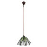 Zelený závěsný Tiffany lustr ve tvaru květu Hiede - Ø 31*107 cm E27/max 1*40W