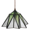 Zelený závěsný Tiffany lustr ve tvaru květu Hiede - Ø 31*107 cm E27/max 1*40W