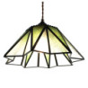 Zelený závěsný Tiffany lustr ve tvaru květu Hiede - Ø 31*107 cm E27/max 1*40W