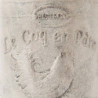 Bílý retro odpadkový koš s kohoutem - 26*30*46 cm